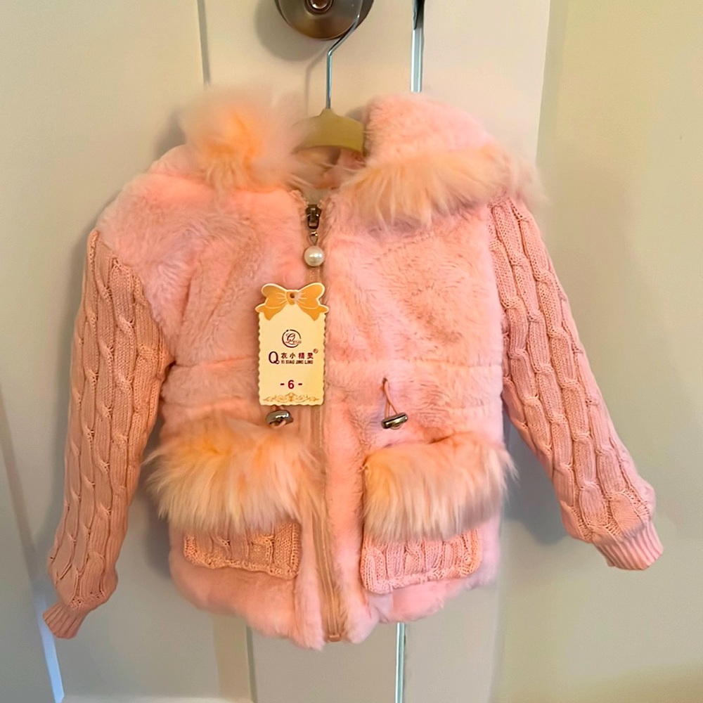 Fur lined pink jacket